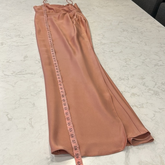 BHLDN Anthropologie Freya Satin Charmeuse Dress Gown Rose Champagne Size 6 NWT - Picture 12 of 16